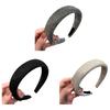 Women Headband Sparkling Rhinestones Sponge Thickened Filling Non-Slip Design Hair Hoop Flexible Fit Hair Accessory