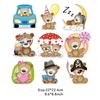 Cute Animals Heat Patches Rabbit Stickers On T-Shirts Custom Accessory Iron On Applique For Kids