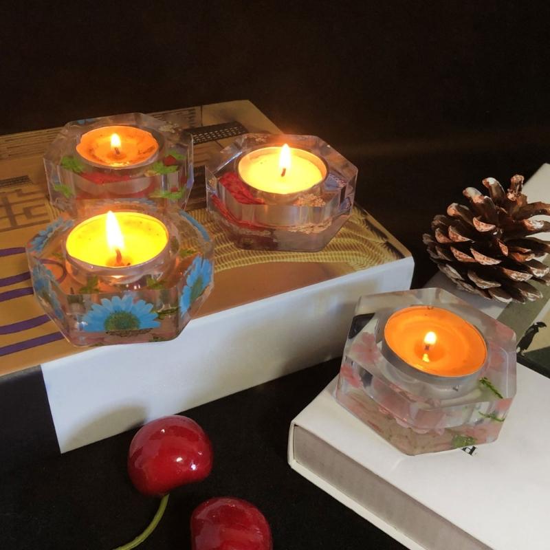 Винтажный шестиугольный подсвечник, силиконовая форма, стильный и прочный подсвечник, полимерные формы, идеально подходящие для поделок ручной работы