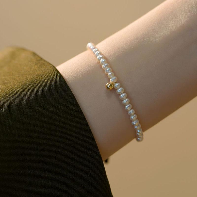 Korean Gold Pearl Beaded Bracelet: Elegant Niche Design for Trendy Women