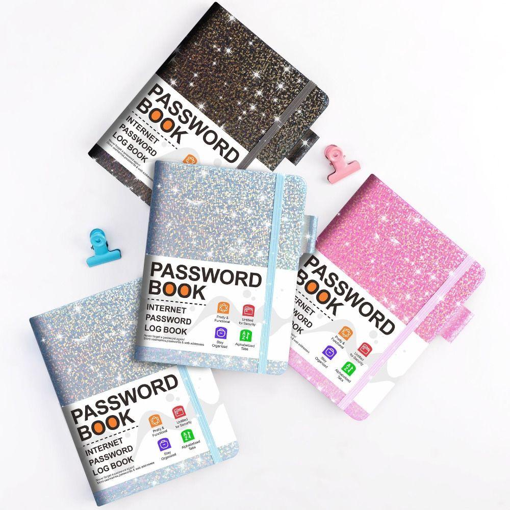 С пружинным ремешком B6 Адресная книга Твердый переплет Веб-сайт Книга записей Английская Пароль Книга Среднего возраста