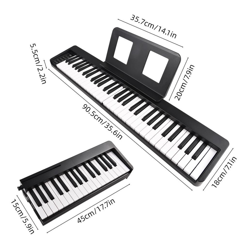 Складное электронное пианино с 61 клавишей, многофункциональный электронный орган, чувствительная клавиатура с 61 клавишей