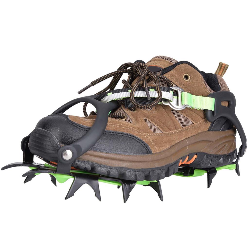 1 пара 14 зубчатых ледовых кошек, противоскользящие захваты для обуви, шипы, бутсы для зимнего туризма и скалолазания на открытом воздухе