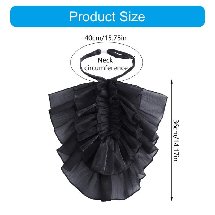 Модный жабо с широкими лацканами, съемный многослойный воротник с оборками, французский дизайн для платьев, блузок, без усилий