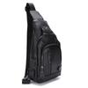 Genuine Leather Men's USB Charging Chest Bag - Business Casual Single Shoulder Messenger Bag