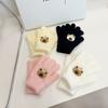 Korean Version of Cartoon Plush Children's Gloves Cute Bear Knitted Five Finger Gloves  Male and Female Baby Writing Finger Gloves
