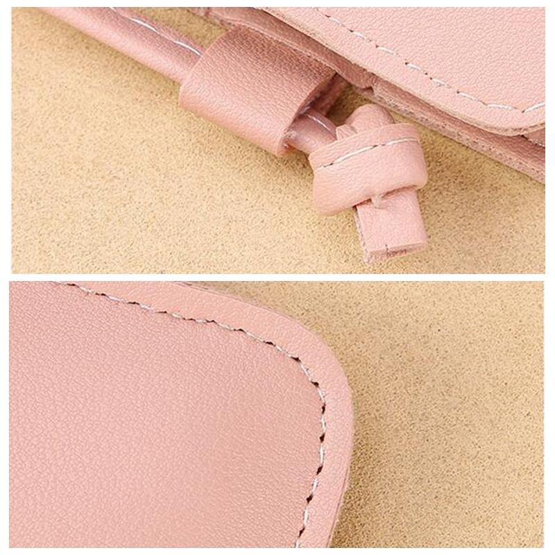 Портативный мобильный кошелек из искусственной кожи с прозрачным сенсорным экраном, винтажная однотонная сумка через плечо с пряжкой и зажимом для денег для IPhone Samsung Huawei