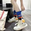 Early Autumn Outer Wear, Cow Xiaoxin Anime Cartoon Socks, Women Cute Couples, Personality Trends, Sports Mid-Leg Socks
