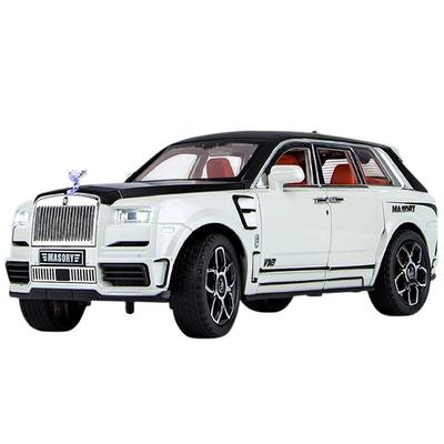 МОЯ МАШИНА 1:24 Модели-машинки Rolls-Royce Cullinan Mansory из литого сплава - Черно-белая Коллекционная версия