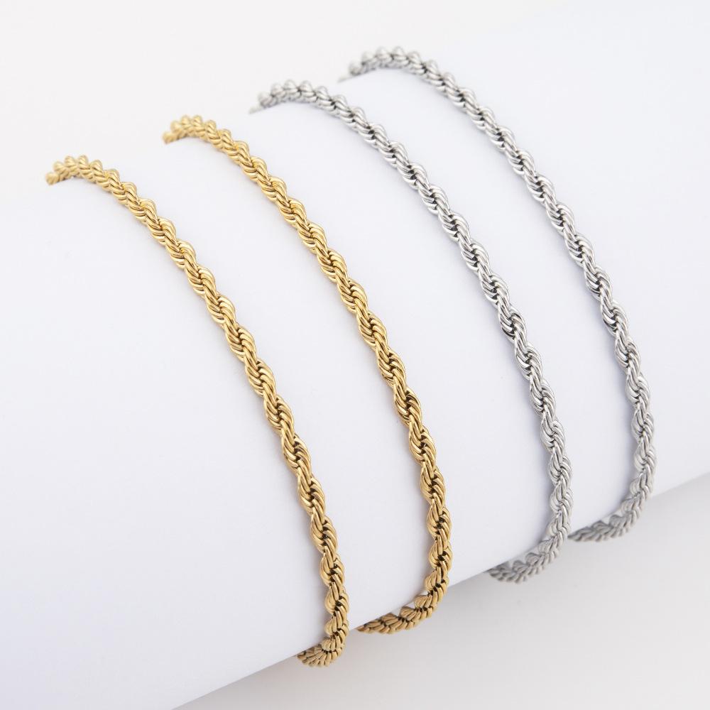 Цепочка из нержавеющей стали, гальванопокрытие с сохранением цвета в вакууме, невыцветающее золотое ожерелье, мужская цепочка из титановой стали в стиле хип-хоп