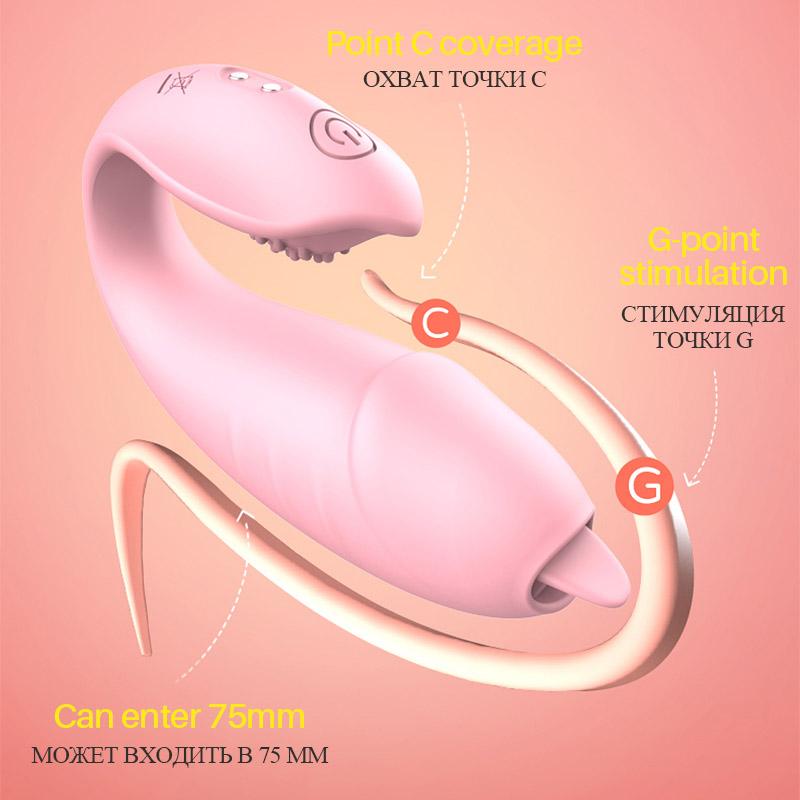 Беспроводной Bluetooth-дилдо, вибратор для точки G для женщин, приложение для лизания языка, дистанционное управление, одежда, вибрирующее яйцо, клитор, трусики