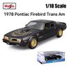 Новый 1:18 1978 PONTIAC Firebird Trans Am Сплав Классическая Спортивная Модель Автомобиля Литьевой Металл Гонночные Транспортные Средства Модель Автомобиля Симуляция Подарок