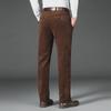 Мужские повседневные деловые брюки из флиса Sea Island Plus Velvet Stretch