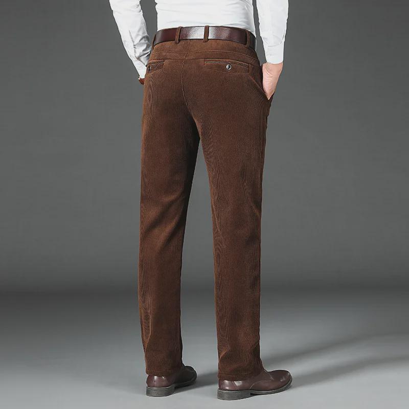 Мужские повседневные деловые брюки из флиса Sea Island Plus Velvet Stretch
