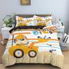 Комплект постельного белья с изображением медведя и машины для мальчиков и девочек, двуспальный пододеяльник, наволочка, детская кровать, для взрослых, домашний текстиль