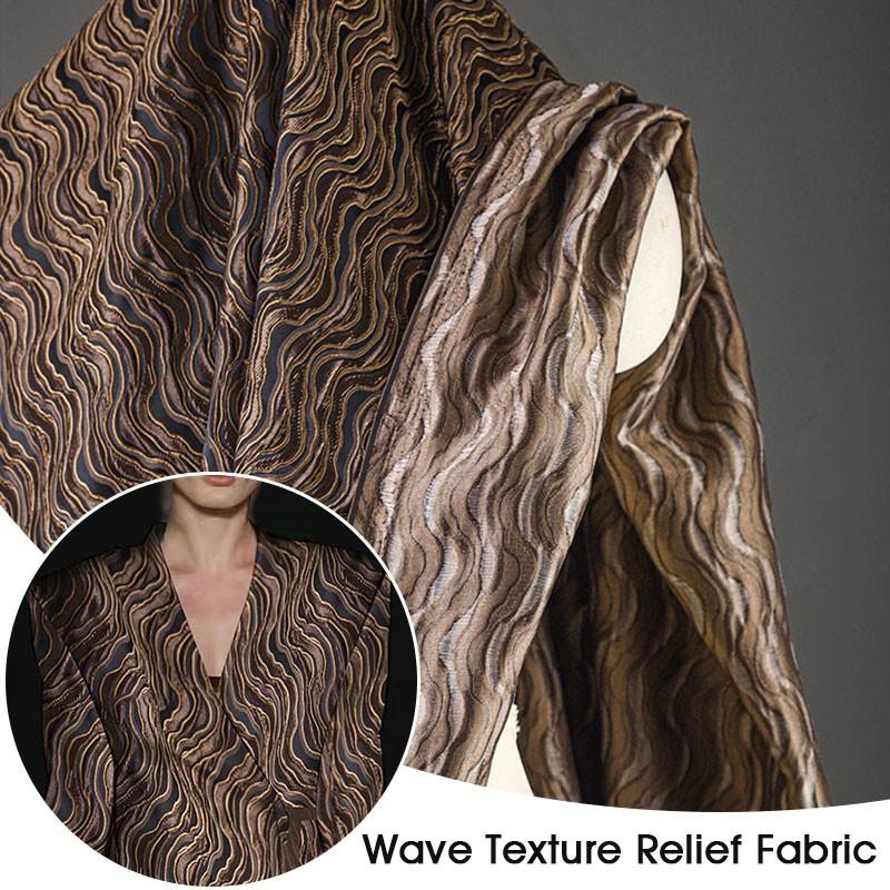 50x150 см Роскошная вышитая ткань Многослойная Волна Неправильный Рельефный Узор Ткань Для шитья своими руками Погонный метр Материал Расходные материалы