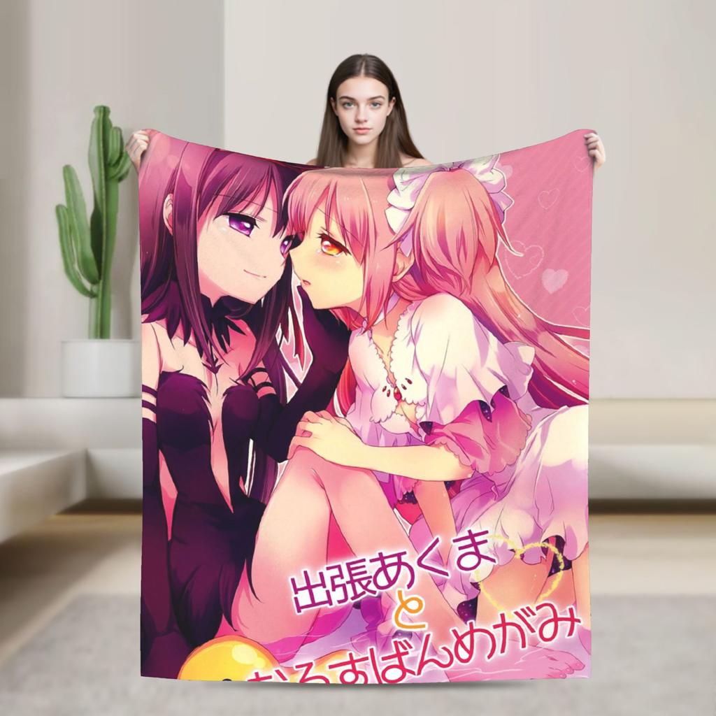 Mahou Shoujo Puellas Magis Madokas Magicas Blankets Sayaka Miki Flannel Awesome Warm Throw Blanket for Coverlet Textile Decor