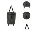 Rolling Shopping Bag Foldable Tote 2 In 1 with Wheels Shoulder Trolley for Kitchen Vegetable
