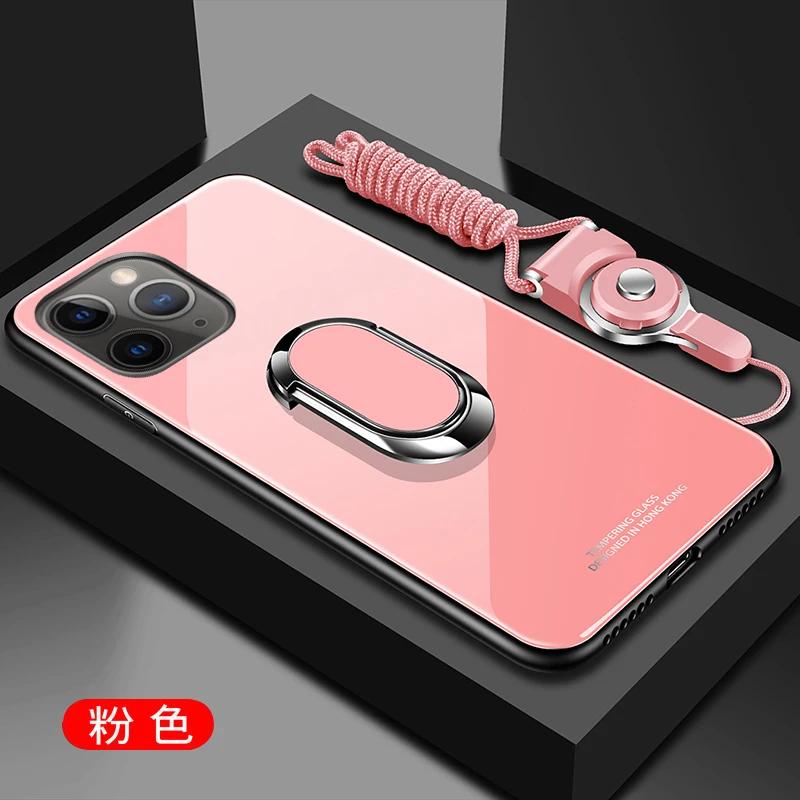 Чехол для iPhone 13 Pro Max с магнитным кольцом-держателем и подставкой для iPhone 16 15 14 12 11 Pro XR XS Max 7 8 Plus, защитное стекло