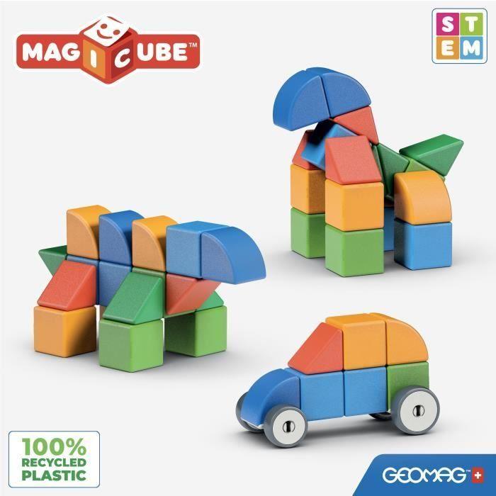 Blocs magnétiques - GEOMAG - Mon petit monde en formes - 25 pièces - Éducatif - Plastique recyclé - Dès 12 mois