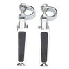 KIMISS Motorcycle Foot Pegs,Pair Clevis Foot Pedal U Clamp Footrest Universal Motorcycle Street Bike 1"-1-1/4" Highway Engine Crash Bar
