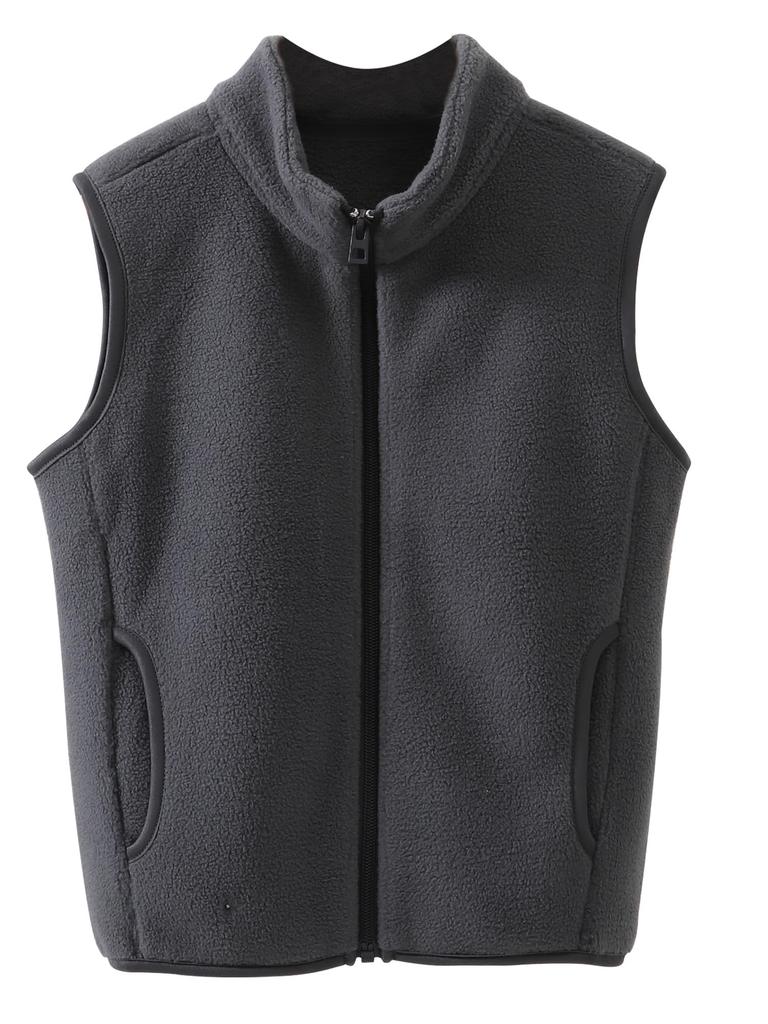 AIEOE Жилет для девочек и без рукавов, пушистый, легкий и идеальный для и размер 120, детский жилет, куртка для мальчиков, унисекс, теплый, для школы, весна, осень, зима,