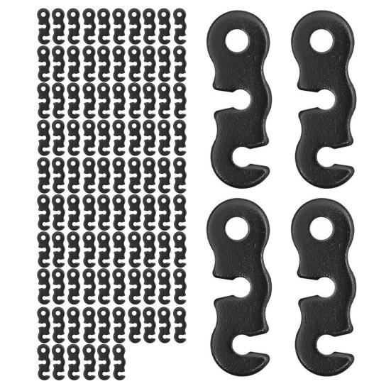 20/48/80/100Pcs Aluminum Alloy Guyline Cord Adjuster Tent Tensioner Heavy Duty Outdoor Camping Hiking