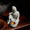 Статуя Дзен-Будды, подставка для благовоний, украшение для дома, подсвечники для чайных свечей, декор для сада, патио, стола, крыльца, двора, художественные украшения