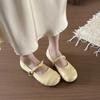 Inner Heightening Shoes Retro Gentle Shallow Mouth Single Shoes Women's Shoes Soft Sole Spring French Mary Jane Shoes Ballet Shoes