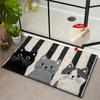 Новый Полосатый Мультяшный Кот Ковер Моющийся Мягкий Коврик для Двери Домашний Декор Устойчивый к Грязи Напольный Коврик Ковер