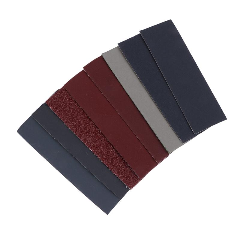 Мини-набор наждачной бумаги 3,5"X 1" с шлифовальным блоком на липучке, 71 шт. в ассортименте зернистости 40/80/120/180/240/400/600 для полировки