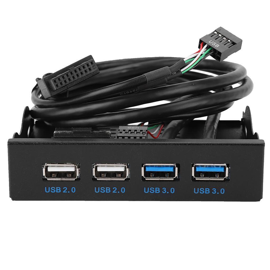 3.5 inch 19PIn T9 Pin High Speed USB3.0+USB2.0 4 Port Floppy Drive Front Panel