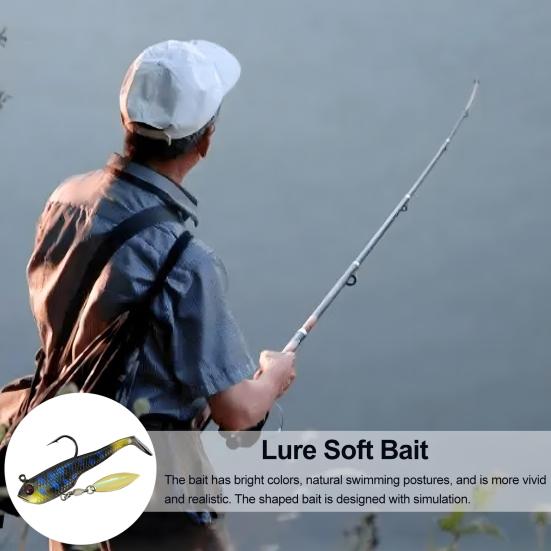 6 шт. Мягкие рыболовные приманки Искусственные приманки с острым крючком Реалистичный вид Яркий цвет Т-образный хвост Поддельные приманки Свимбейт Рыболовные снасти