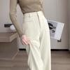 Women's High Waist Straight Leg Corduroy Pants Autumn Winter Thickened Wide Leg Trousers