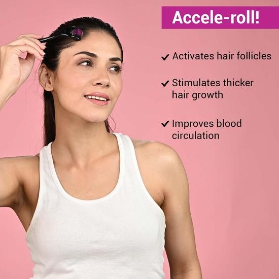 Sotrue Derma Roller для роста волос 0,5 мм с 540 титановыми иглами и пудрой-воском для придания объема бороде и волосам 20 г