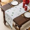 Christmas Table Runner Retro Xmas Tree Table Runner Festive Dining Table Decoration Cloth for Holiday Dinner Party Family Gathering