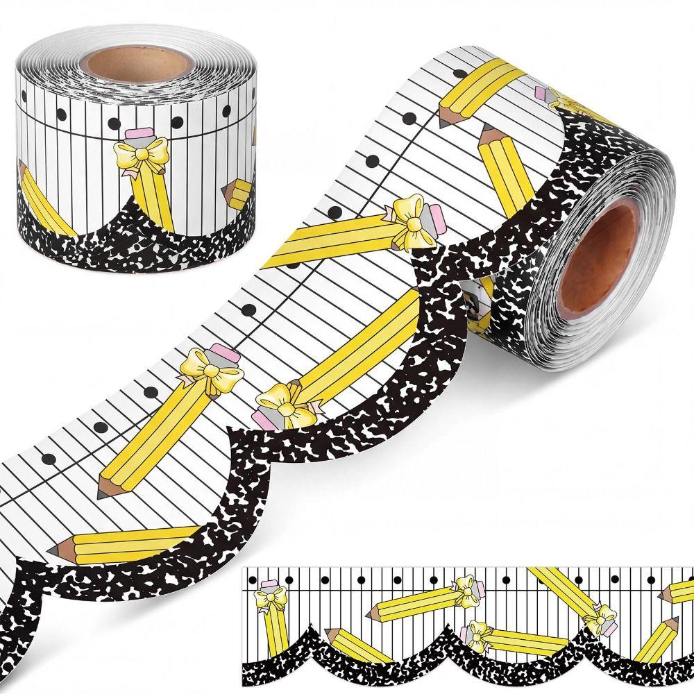 10m/roll Classroom Border Sticker Self Adhesive Bulletin Board Trim Chalkboard Decoration