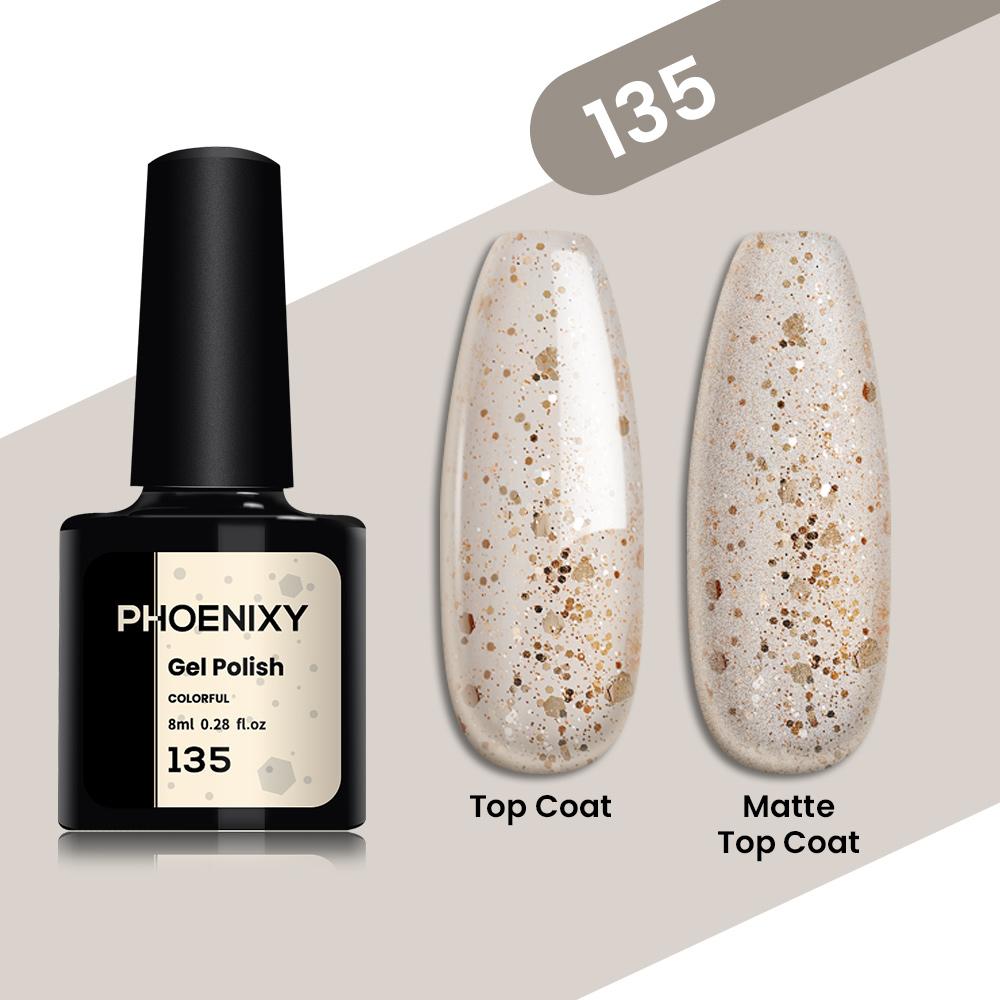 Гель-лак для ногтей PHOENIXY, 8 мл, 10 цветов, блестящий лак для гибридного маникюра, замачиваемый в салоне, домашний дизайн «сделай сам»