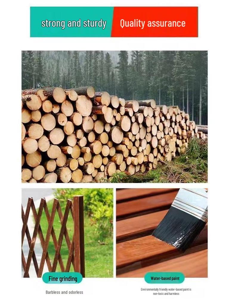 Уличный антикоррозийный раздвижной деревянный забор для сада, двора, крытого балкона и вольера для собак.