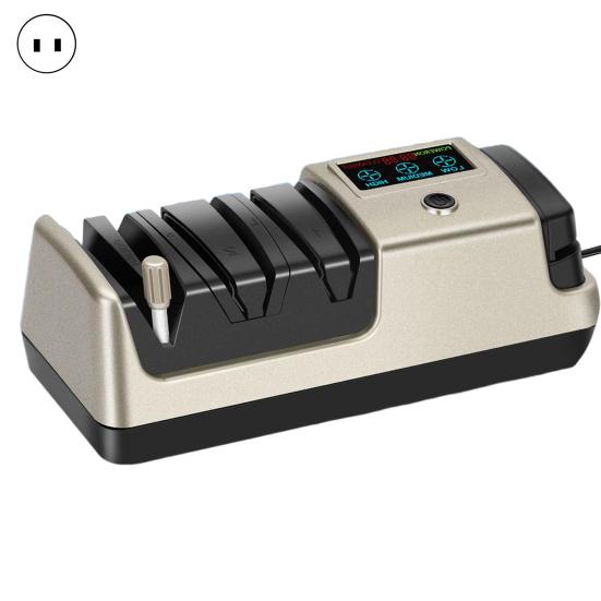 Профессиональная электрическая точилка для ножей Цифровой дисплей Регулируемая скорость вращения Направляющие для точного угла Точилка для серрейторных ножей