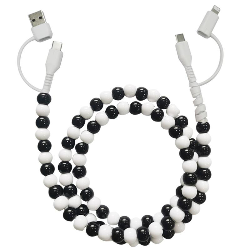 Usb C Beaded Cable Fast Charging Multifunctional Charger Cable Type C Beaded Charger High-Quality Cable Stars Beads Charging For