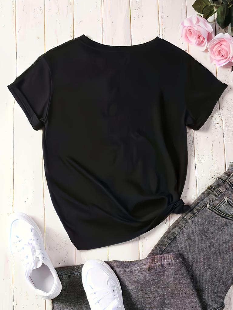 Women's Boho Nazar Amulet T-Shirt Evil Eye Print Short Sleeve Tees Tops with Heart Design Graphic Y2k T Shirt Clothes Female 90s