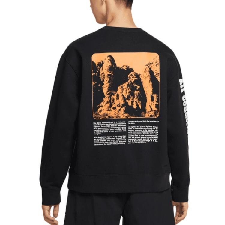 Nike ACG Sweatshirts Men's Black Crew Neck Moderate HV1120-010