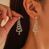 European & American Colorful Christmas Tree Earrings: Women's Light Luxury Fashion for All-Occasion Wear