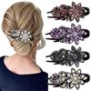 Блестящие стразы шпилька цветок лист утконос волосы когти ретро заколки для волос аксессуары для женщин