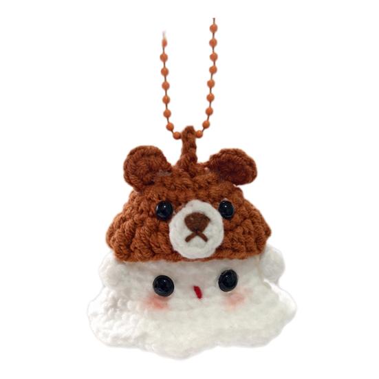 Хэллоуин Крючком Призрак Орнамент Милый Ручной Работы Вязаный Лягушка/Кот/Паук/Клубника Призрак Подвесное Украшение для Зеркала Заднего Вида Автомобиля