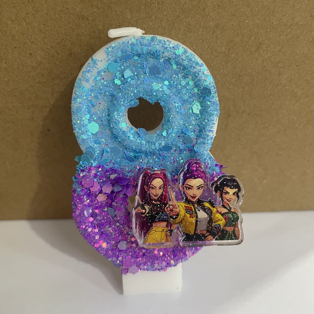 K-pop Свеча с темой Истребителей демонов 3D Цифра 0-9 Украшение для детского торта на день рождения Вечеринка в стиле аниме Аксессуары Подарки