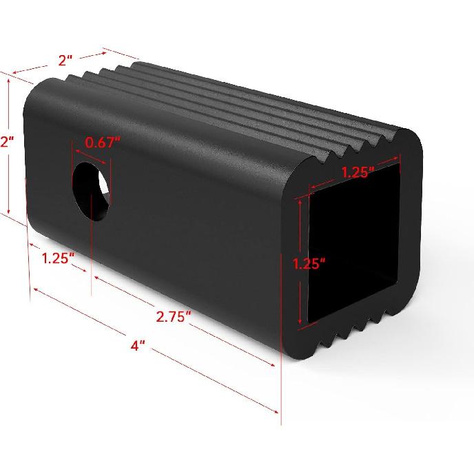 2 inches to 1-1/4 inches Hitch Receiver Adapter ert Sleeve 2" to 1-1/4"