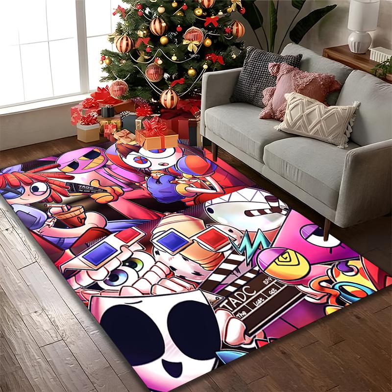 1pc Office Printed Area Carpet, The Amazing Digital Circus Rug, Home Sofa Chair Mat For Christmas and Halloween Décor