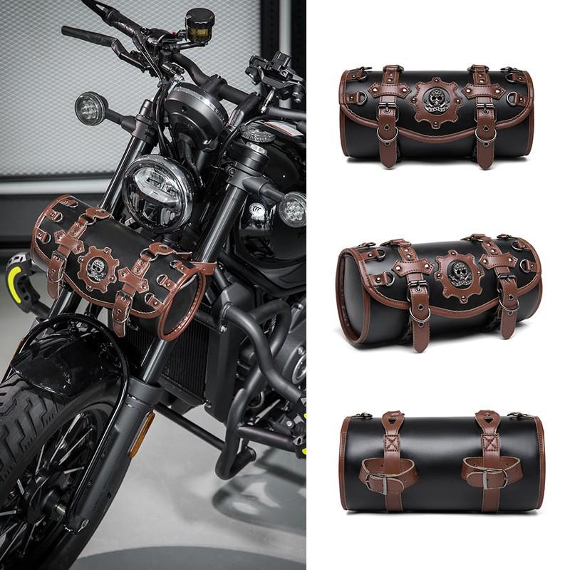 Motorcycle Handlebar Bag Waterproof Tool Pouch Harley Retro Bike Outdoor Riding Storage Accessory